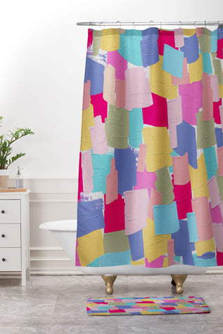 Emanuela Carratoni Abstract Painting 2 Shower Curtain And Mat