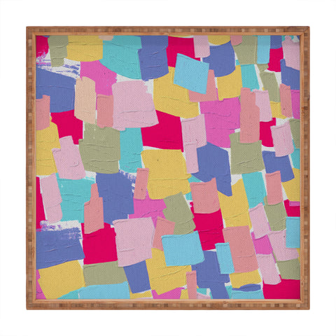 Emanuela Carratoni Abstract Painting 2 Square Tray