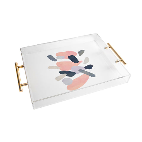 Emanuela Carratoni Abstract Pastel Terrazzo Acrylic Tray