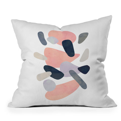 Emanuela Carratoni Abstract Pastel Terrazzo Outdoor Throw Pillow