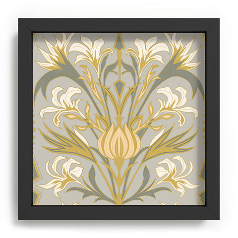 Emanuela Carratoni Art Deco Flowers Recessed Framing Square