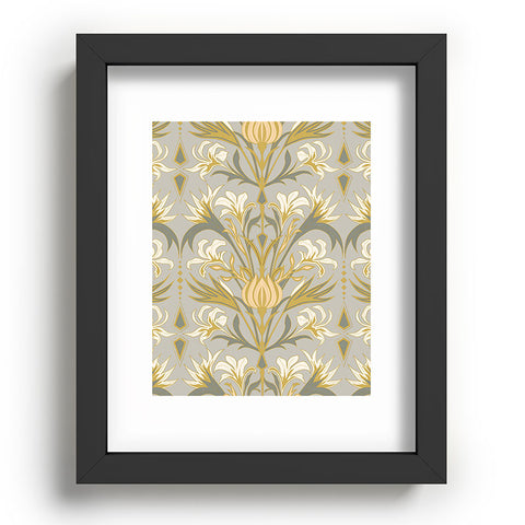 Emanuela Carratoni Art Deco Flowers Recessed Framing Rectangle