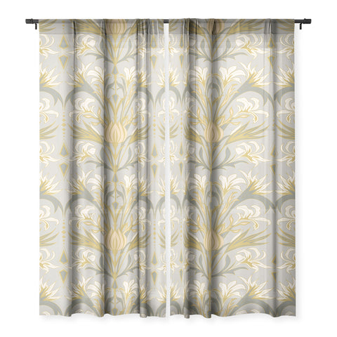 Emanuela Carratoni Art Deco Flowers Sheer Non Repeat