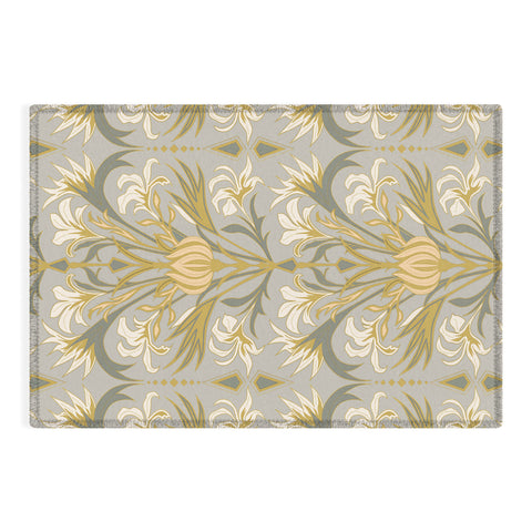 Emanuela Carratoni Art Deco Flowers Outdoor Rug
