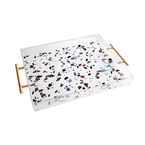 Emanuela Carratoni Autumnal Terrazzo Texture Acrylic Tray
