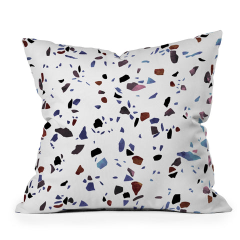Emanuela Carratoni Autumnal Terrazzo Texture Outdoor Throw Pillow