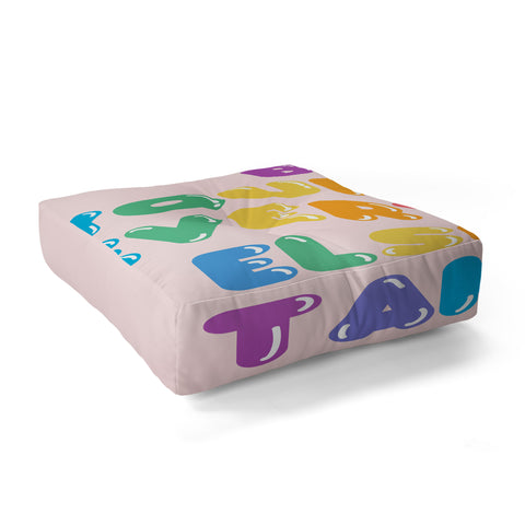 Emanuela Carratoni Be Always Yourself Floor Pillow Square