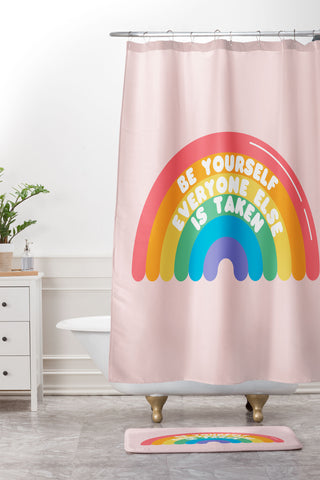 Emanuela Carratoni Be Yourself Everyone Shower Curtain And Mat