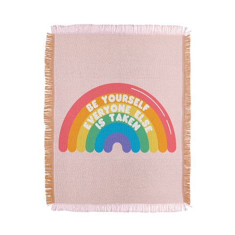 Emanuela Carratoni Be Yourself Everyone Throw Blanket