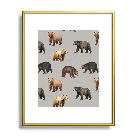 Emanuela Carratoni Bears Theme Metal Framed Art Print