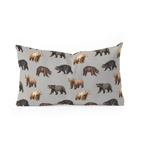 Emanuela Carratoni Bears Theme Oblong Throw Pillow