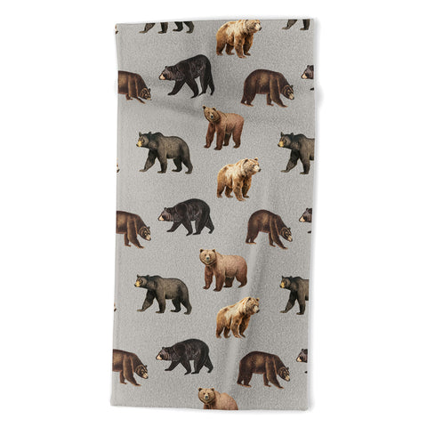 Emanuela Carratoni Bears Theme Beach Towel