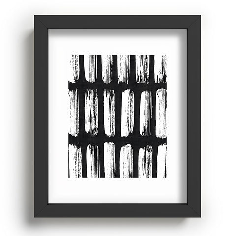 Emanuela Carratoni Black and White Texture Recessed Framing Rectangle