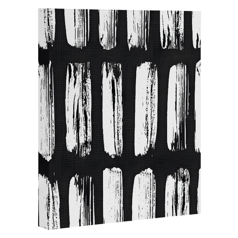 Emanuela Carratoni Black and White Texture Art Canvas