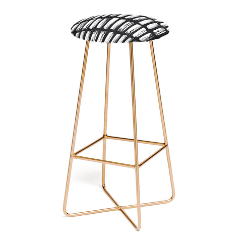 Emanuela Carratoni Black and White Texture Bar Stool