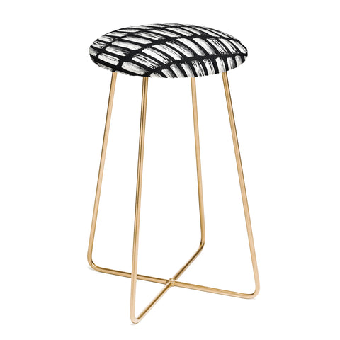 Emanuela Carratoni Black and White Texture Counter Stool