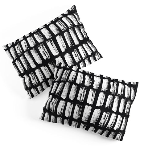 Emanuela Carratoni Black and White Texture Pillow Shams