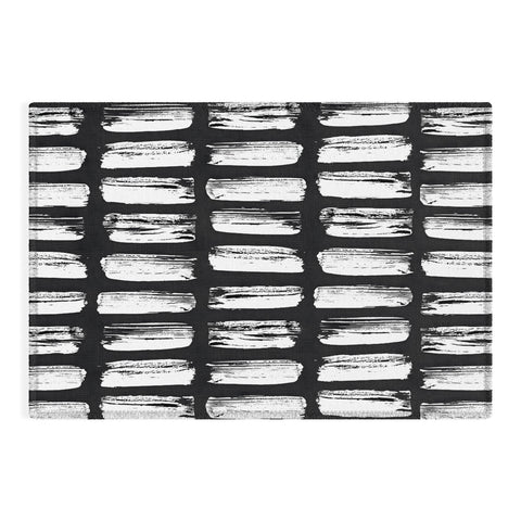 Emanuela Carratoni Black and White Texture Outdoor Rug