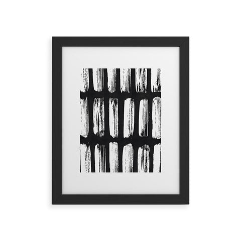 Emanuela Carratoni Black and White Texture Framed Art Print