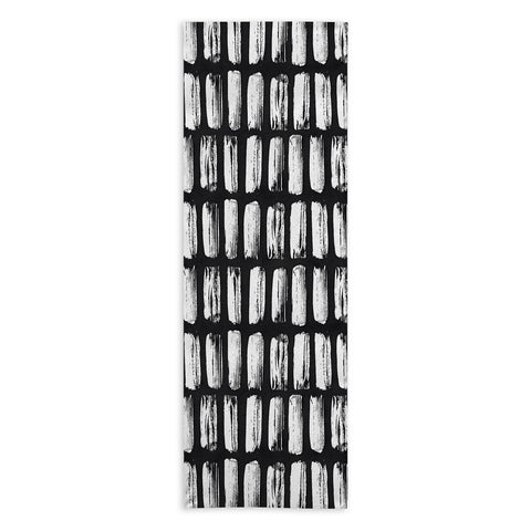Emanuela Carratoni Black and White Texture Yoga Towel