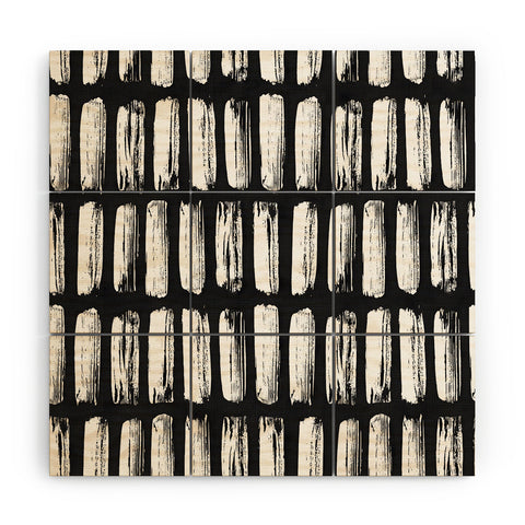 Emanuela Carratoni Black and White Texture Wood Wall Mural