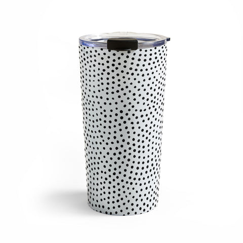 Emanuela Carratoni Black Polka Dots Travel Mug