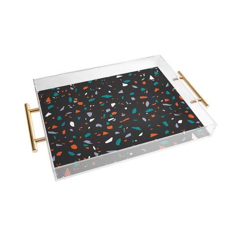 Emanuela Carratoni Black Terrazzo Acrylic Tray