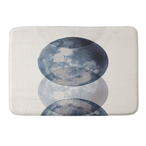 Emanuela Carratoni Blue Moon Phases Memory Foam Bath Mat