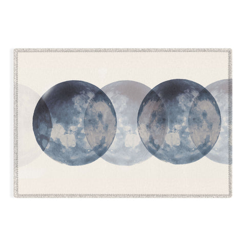 Emanuela Carratoni Blue Moon Phases Outdoor Rug