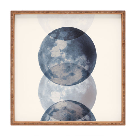 Emanuela Carratoni Blue Moon Phases Square Tray