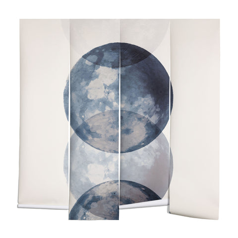 Emanuela Carratoni Blue Moon Phases Wall Mural