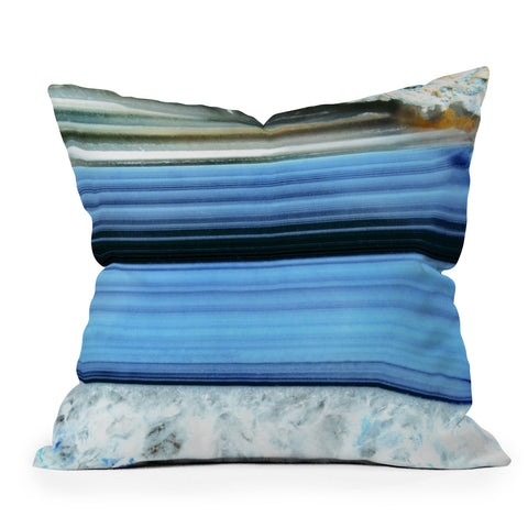 Emanuela Carratoni Blue Shadows Outdoor Throw Pillow