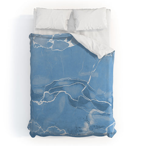 Emanuela Carratoni Blue Sky Marble Duvet Cover