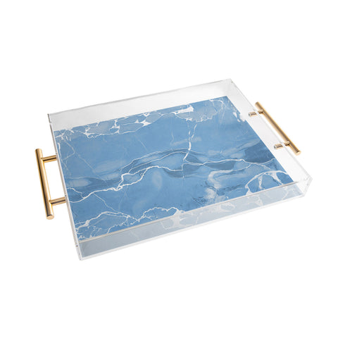 Emanuela Carratoni Blue Sky Marble Acrylic Tray