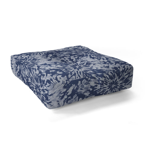 Emanuela Carratoni Blue Tie Dye Floor Pillow Square