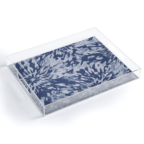 Emanuela Carratoni Blue Tie Dye Acrylic Tray