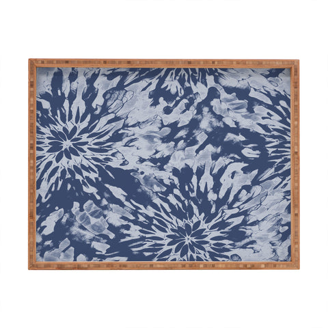 Emanuela Carratoni Blue Tie Dye Rectangular Tray