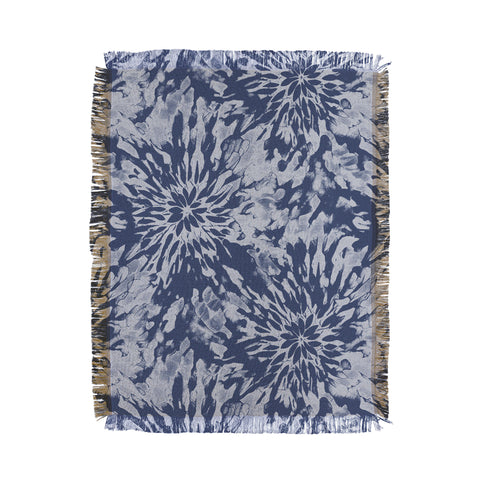 Emanuela Carratoni Blue Tie Dye Throw Blanket