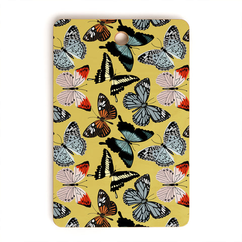 Emanuela Carratoni Boho Butterflies Cutting Board Rectangle