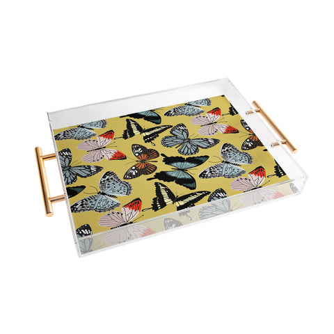 Emanuela Carratoni Boho Butterflies Acrylic Tray