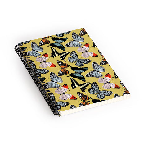 Emanuela Carratoni Boho Butterflies Spiral Notebook