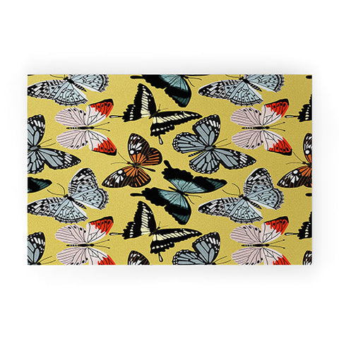 Emanuela Carratoni Boho Butterflies Welcome Mat