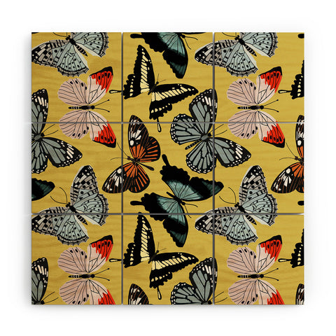 Emanuela Carratoni Boho Butterflies Wood Wall Mural