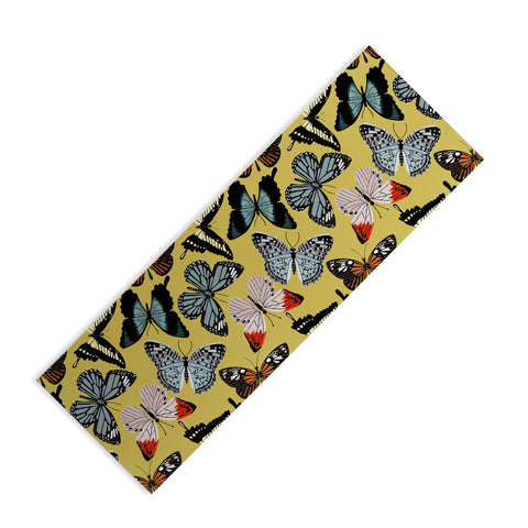 Emanuela Carratoni Boho Butterflies Yoga Mat