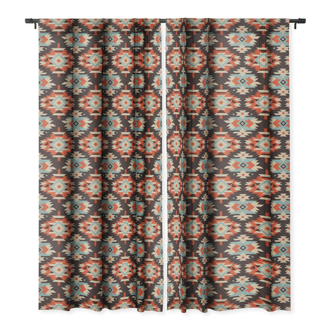 Emanuela Carratoni Boho Ikat Blackout Window Curtain