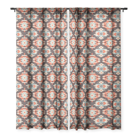Emanuela Carratoni Boho Ikat Sheer Window Curtain