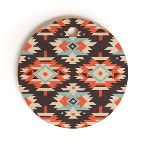 Emanuela Carratoni Boho Ikat Cutting Board Round