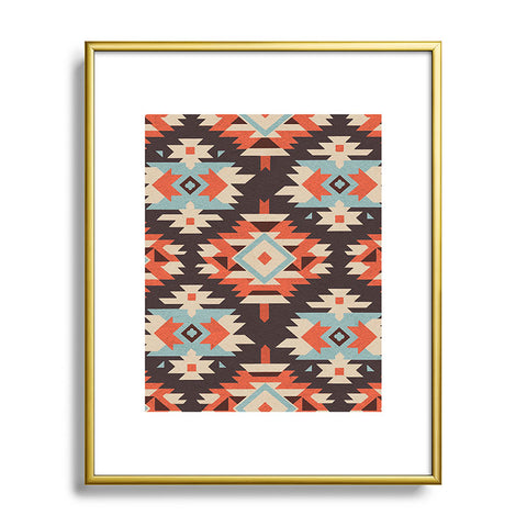 Emanuela Carratoni Boho Ikat Metal Framed Art Print
