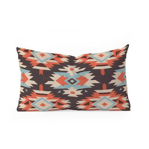 Emanuela Carratoni Boho Ikat Oblong Throw Pillow