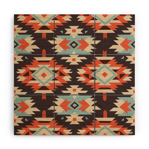 Emanuela Carratoni Boho Ikat Wood Wall Mural